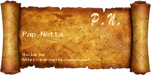 Pap Netta névjegykártya
